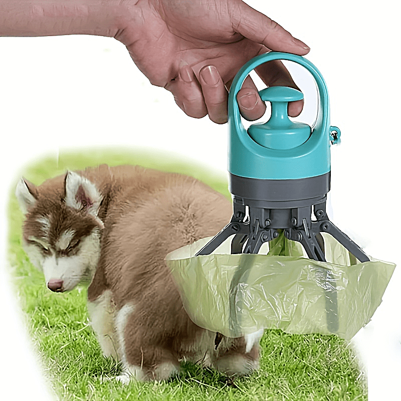 Portable Lightweight Dog Pooper Scooper Poop Bag Dispenser Eight Claw Shovel Pet Waste Cleaner Tool with Easy Cleanup