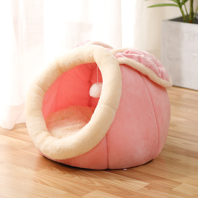 Cozy Cat Nest House — Soft Plush Cave Bed for Cats