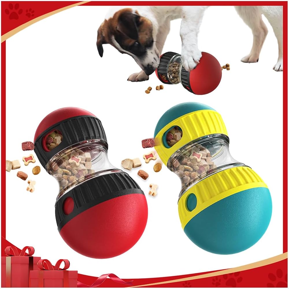 Adjustable Dog Puzzle Toy Treat Dispensing Ball Slow Feeder Interactive Training Enrichment Toy for All Dog Sizes