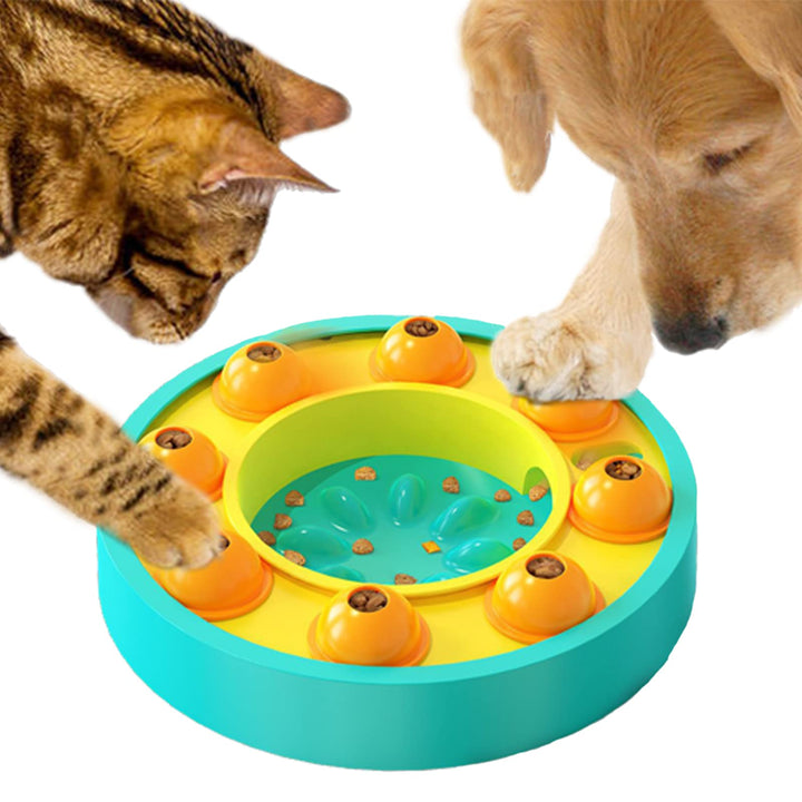 Interactive Dog Puzzle Feeder Slow Feeding Bowl Treat Dispensing Toy for IQ Training Dogs Cats