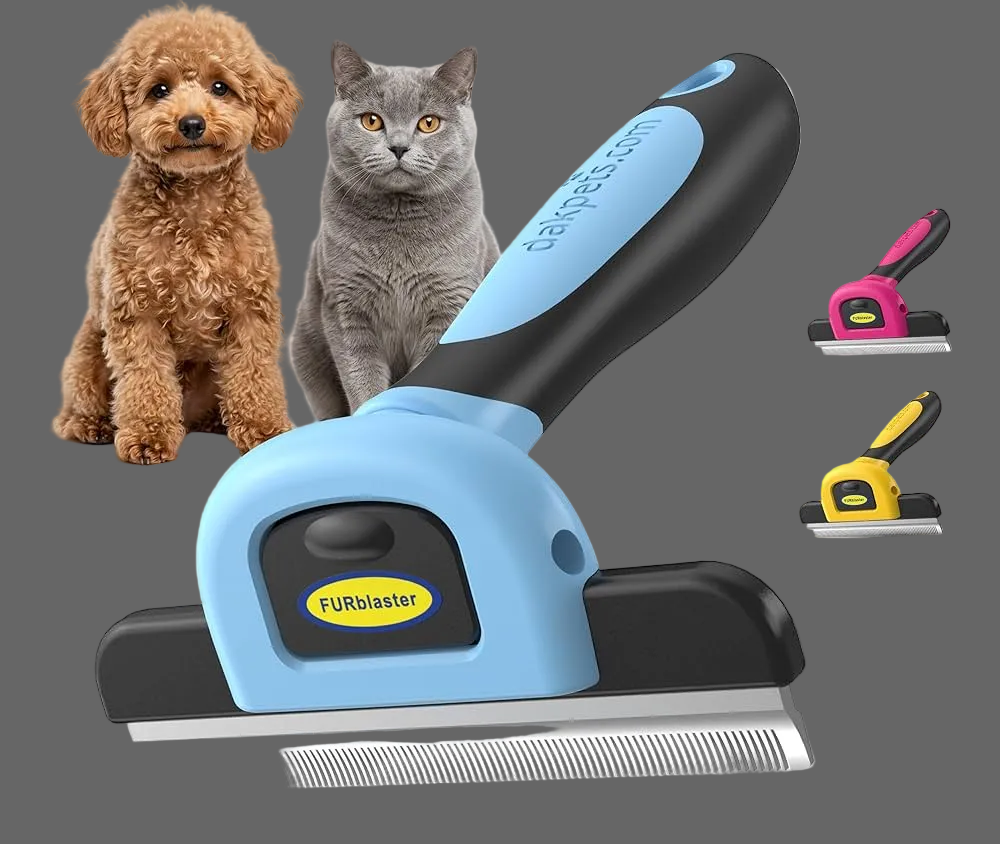 Pet Hair Removal Comb for Grooming Shedding Fur Detangling Knots Easy Cleaning Tool Daily