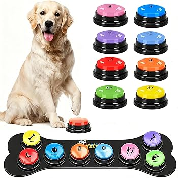 Pet Communication Button Dog Talking Button Training Sound Recordable Interactive Learning Toy Key for Pets