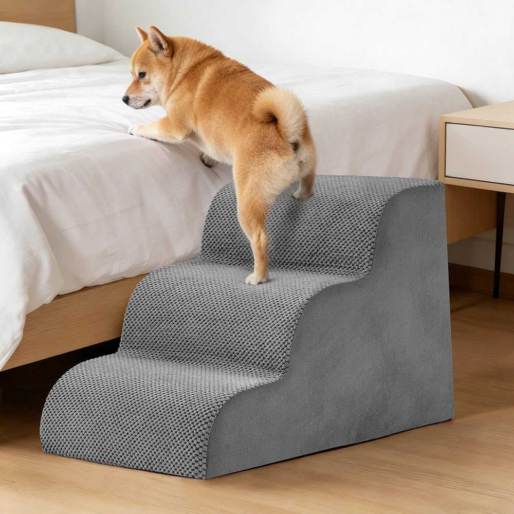 Wave Design Pet Dog Ramp Stairs for Home Use Portable Non-Slip Pet Access Support Steps with Stable Support