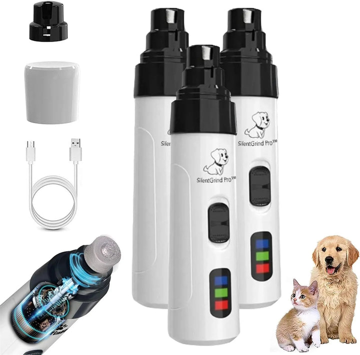 1Pc Dog Nail Grinder USB Rechargeable Quiet Professional Pet Trimmer for Dogs Cats Grooming Tool