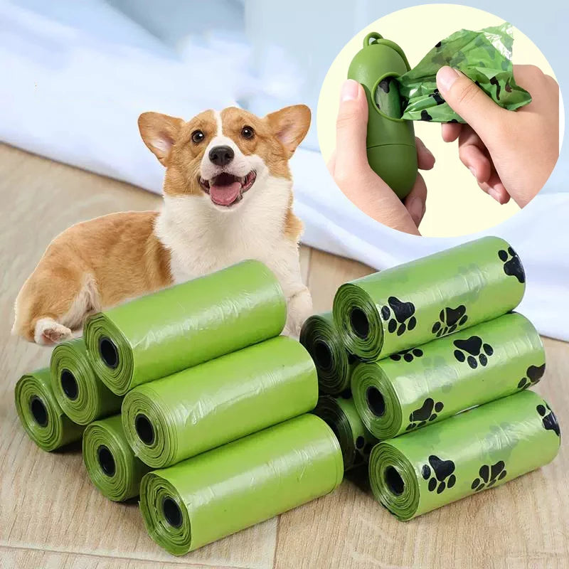 Biodegradable Pet Waste Garbage Bags for Dogs Eco Friendly Leak Proof Disposable Outdoor Cleaning