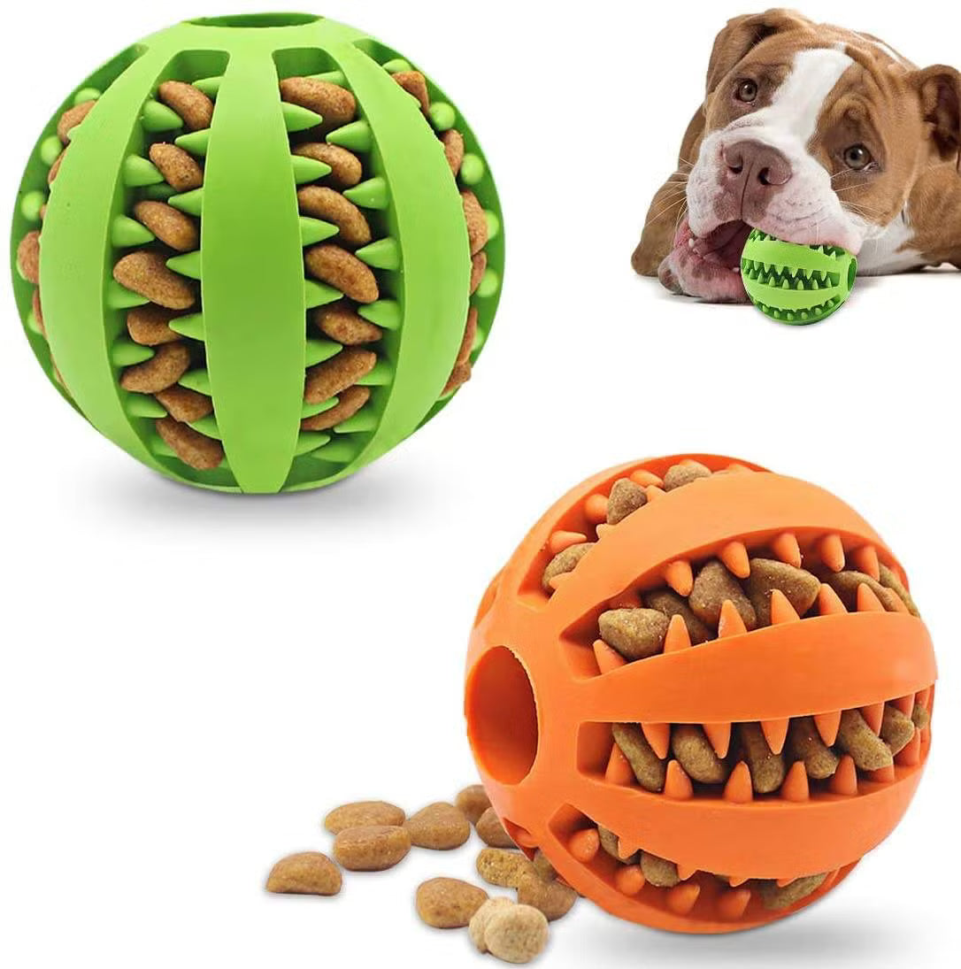 Pet Slow Feeder Dog Toy Cute Funny Rubber Ball for Interactive Treat Dispensing Play Daily