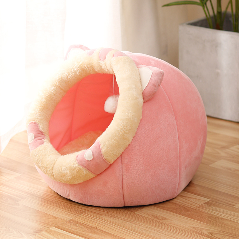 Cozy Cat Nest House — Soft Plush Cave Bed for Cats