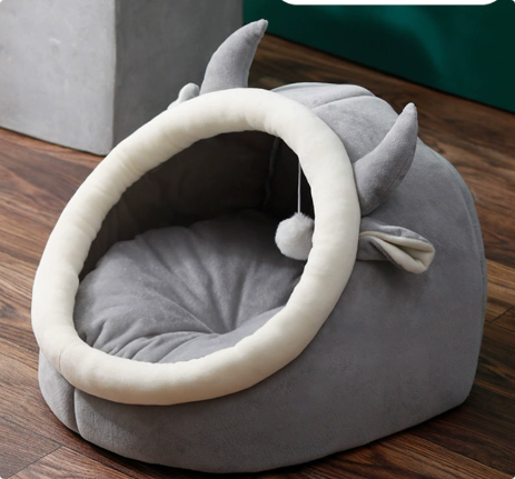 Cozy Cat Nest House — Soft Plush Cave Bed for Cats