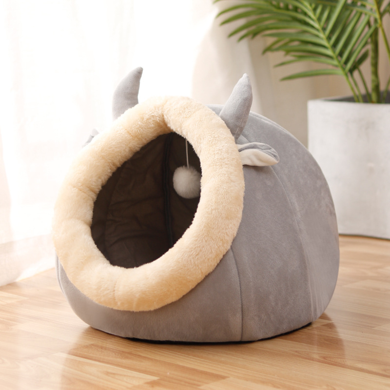 Cozy Cat Nest House — Soft Plush Cave Bed for Cats