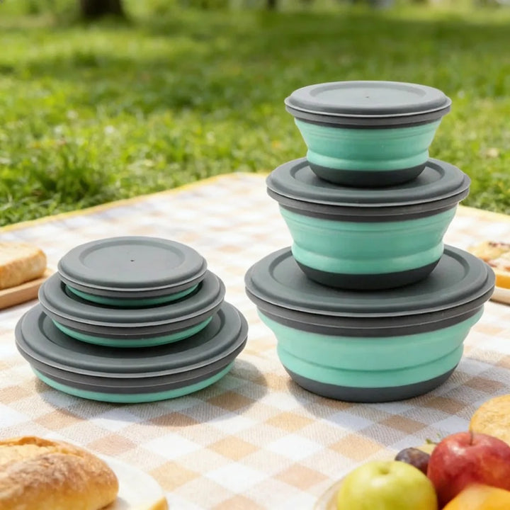 Folding Pet Bowl Portable Travel Hanging Silicone Pet Feeding Bowl for Dogs Cats Outdoor Use with Easy Storage
