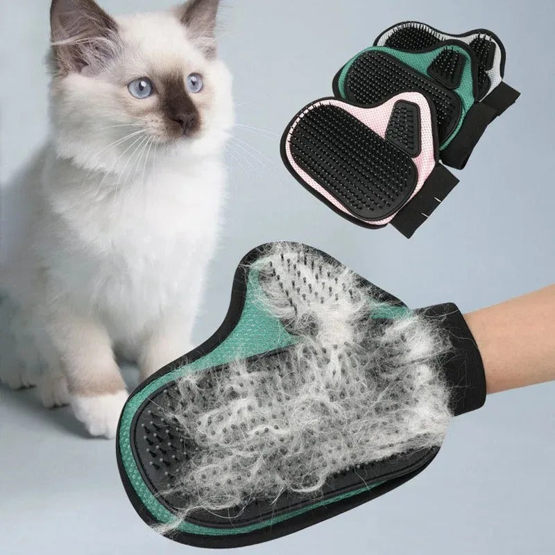 Steel Needle Pet Massage Gloves for Grooming Shedding Hair Removal Relaxing Dogs Cats Brush Tool