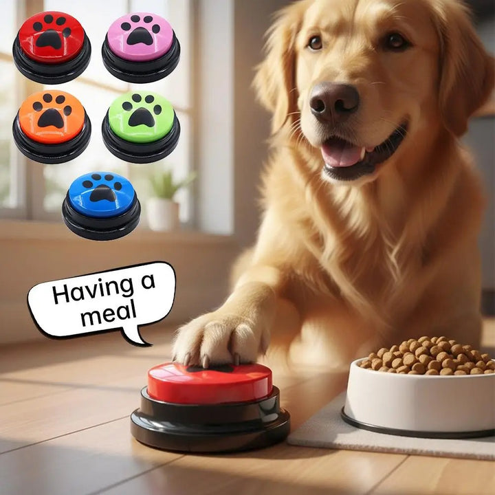 Pet Communication Button Dog Talking Button Training Sound Recordable Interactive Learning Toy Key for Pets